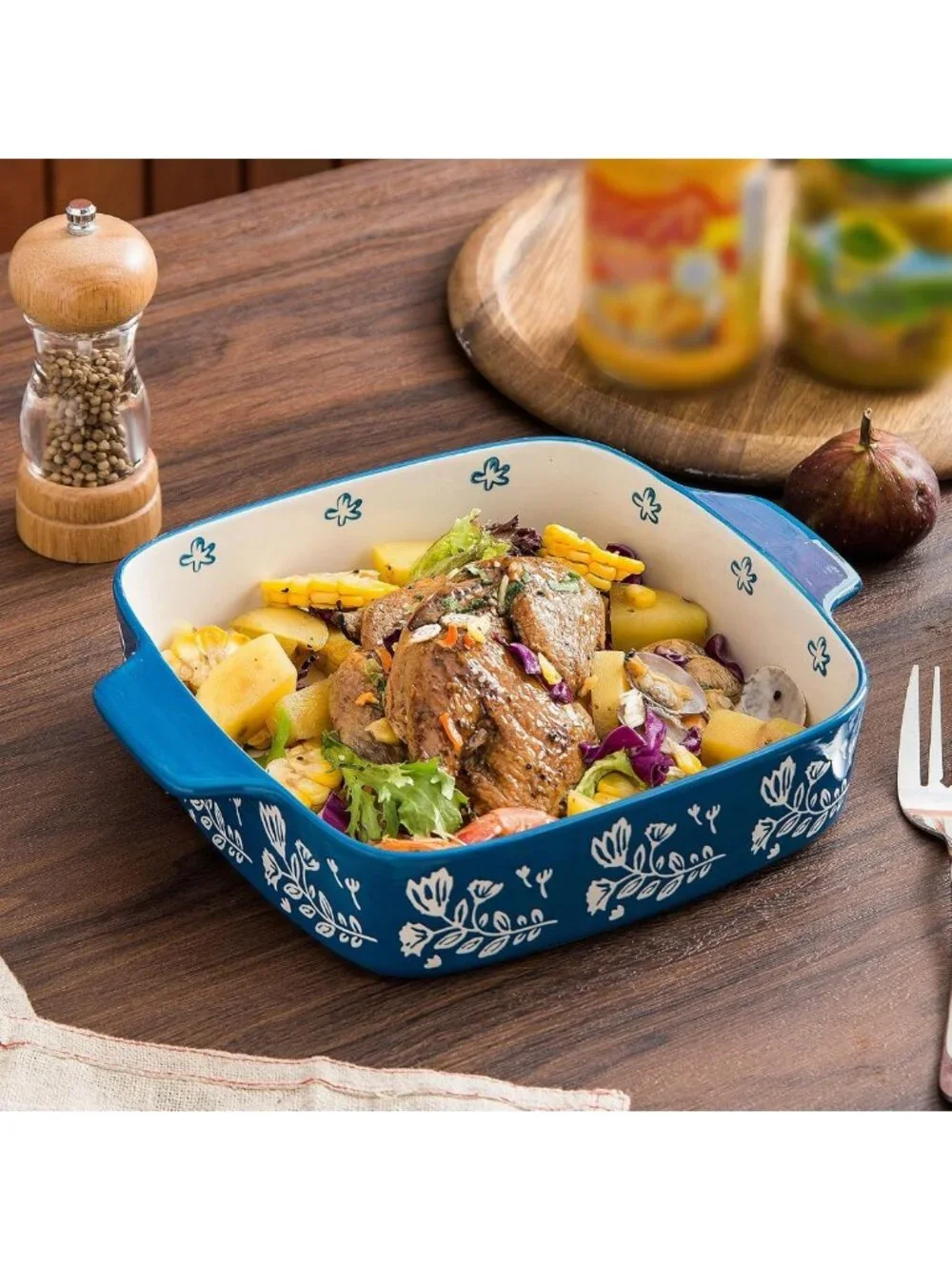 Ceramic 9x9 Baking Dish & Casserole Pan - Versatile Brownie & Lasagna Bakeware